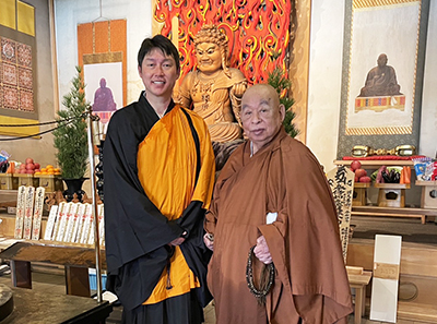 新井監督と住職