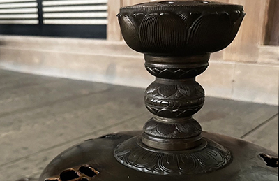 銅製蓮華式香炉